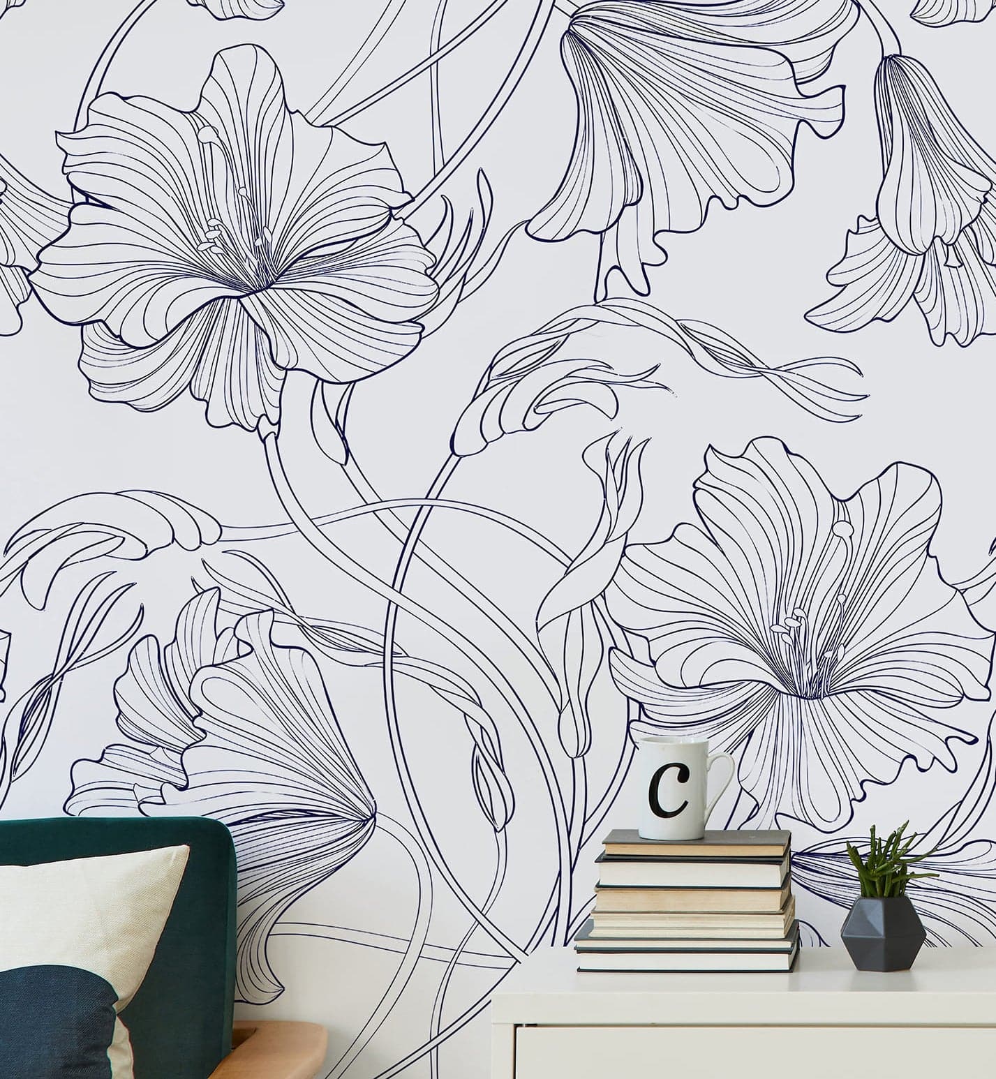 Ornamental Garden Removable Floral Wallpaper Walltrendz