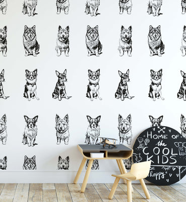 Hand Drawing Dogs Sketches Wallpaper