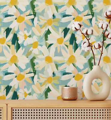 Daisy Watercolor Flower Pattern