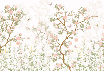 Blossom Flowers Chinoiserie Wallpaper