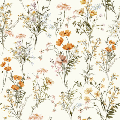 Meadow Wild Botanical Bunch Wallpaper