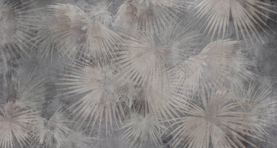 Dark Palm Leaves Mural Wallpaper