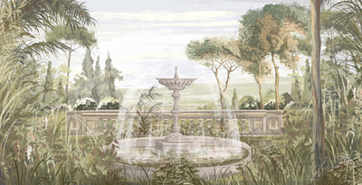 Watercolor Toscana garden Wallpaper