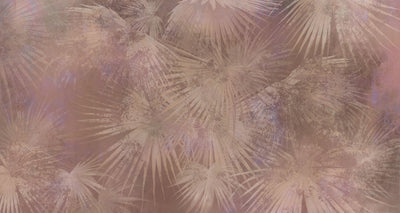 Tropical Palm Leaves With Concrete Texture Mural wallpaper