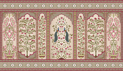 Indian Madhuban Jharoka Floral Wallpaper
