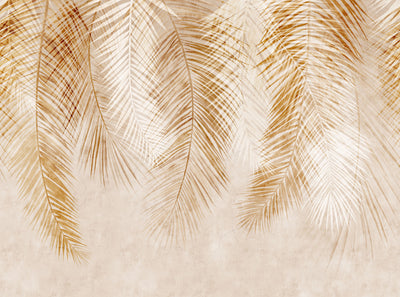 Leave Large Palm Retro Wallpaper