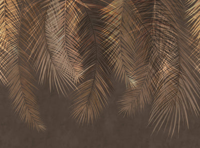 Hand Drawn Palm Leave Mural Wallpaper