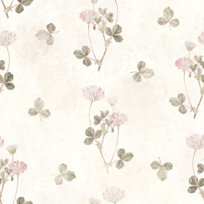 Trifolium Hand Painting Floral Wallpaper
