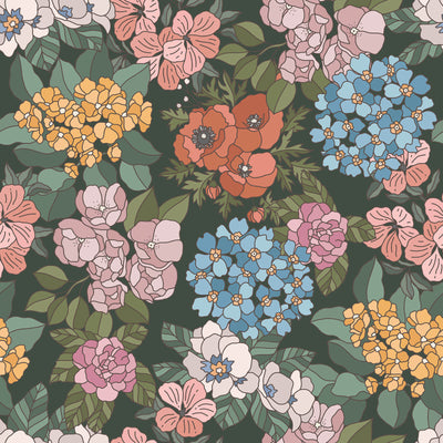 Unique colorful Botanic Flowers Wallpaper