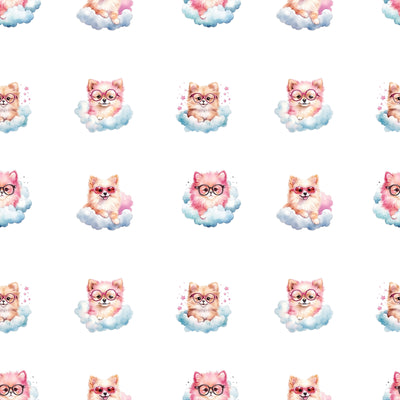 Cute Dog With Cloud Wallpaper