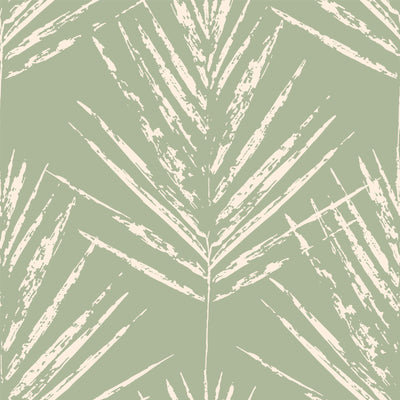 Scandinavian Tropical Leaf Soft Minimal Pattern Wallpaper