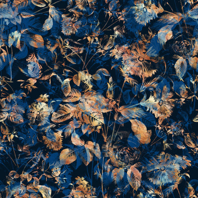 Art Nouveau Gold Floral Wallpaper