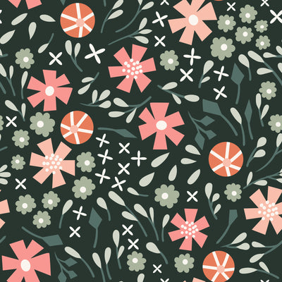 Floral Boho Ditsy Pattern Wallpaper