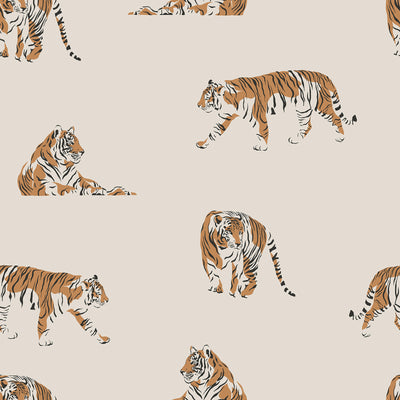 Wild Tiger Pattern Wallpaper