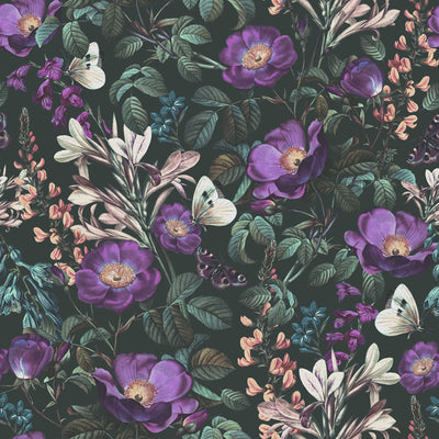 Sensational Dark Flowers Wallpaper