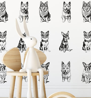 Hand Drawing Dogs Sketches Wallpaper