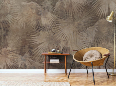 Hand Drawn Leave Mural Wallpaper