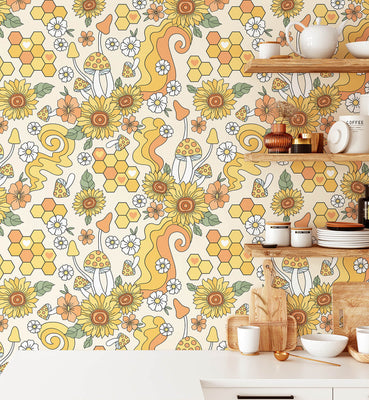 Retro Mushroom Wallpaper