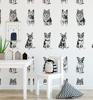 Hand Drawing Dogs Sketches Wallpaper