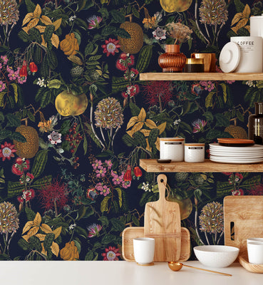 Dark Tropical With Fruit Wallpaper