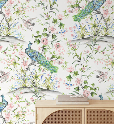 Beautiful Watercolor Peacock Wallpaper