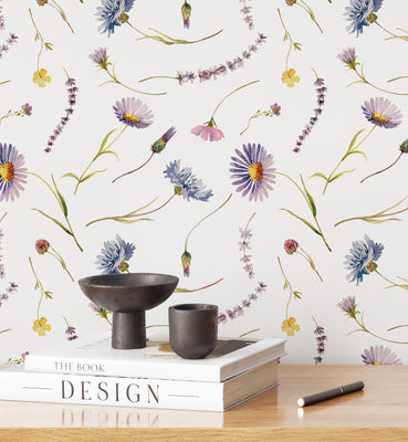 Meadow Hand Drawn Wallpaper