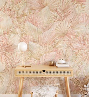 Watercolour Dried Leave Botanical Wallpaper