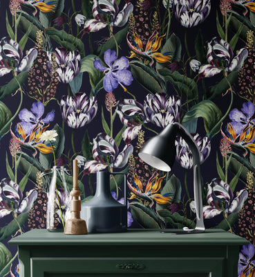 Tulip Vintage Tropical Wallpaper