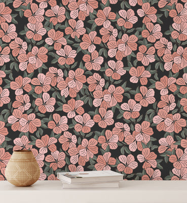 Unique Botanic Hand Painted Wallpaper