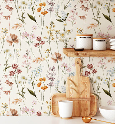 Boho Decorative Blossom Wallpaper