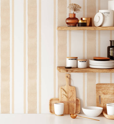 Watercolor Stripe Pattern Wallpaper