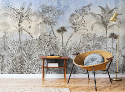 Fresco Tropical Leave Wallpaper