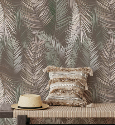 Waving Palms Seamless Pattern Wallpaper