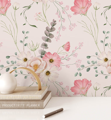 Rose Ranunculus Flowers Wallpaper