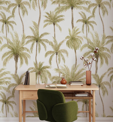 Watercolour Palm Tree Wallpaper