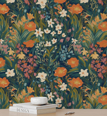 Painted Petals wallpaper