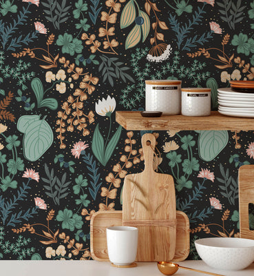 Cute Wild Flowers With herbs Wallpaper