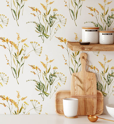 Watercolor Botanical Leavs Wallpaper