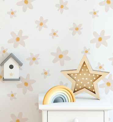 Floral Star Style Wallpaper