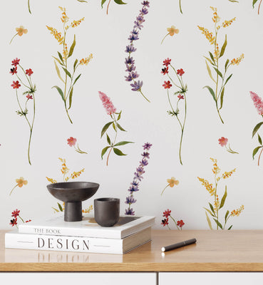 Watercolor Wild Botanical Wallpaper