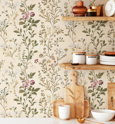 Elegant Vintage Floral Wallpaper