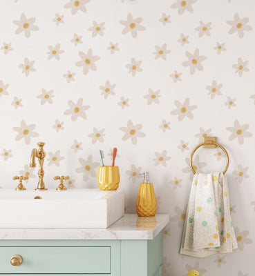 Floral Star Style Wallpaper
