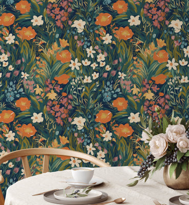 Painted Petals wallpaper