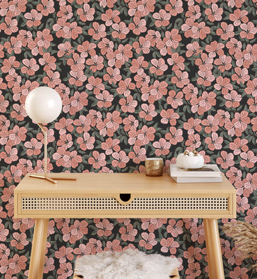 Unique Botanic Hand Painted Wallpaper