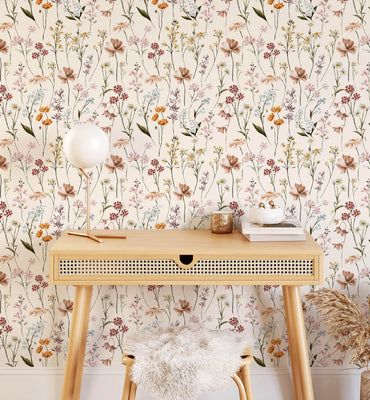 Boho Decorative Blossom Wallpaper