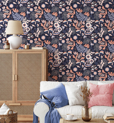 Colorful Seamless Floral Wallpaper