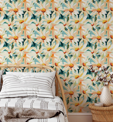 Bohemian Spring Watercolor Wallpaper