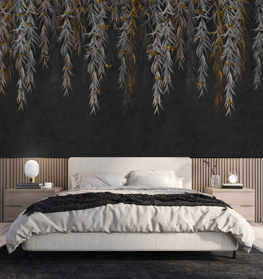 Willow Branche With Butterfly Wallpaper