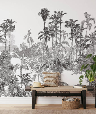 Ink Art Palm Trees Wallpaper