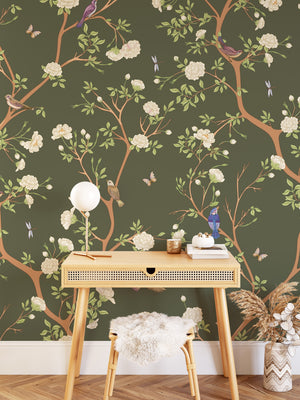 Chinoiserie Traditional Wallpaper